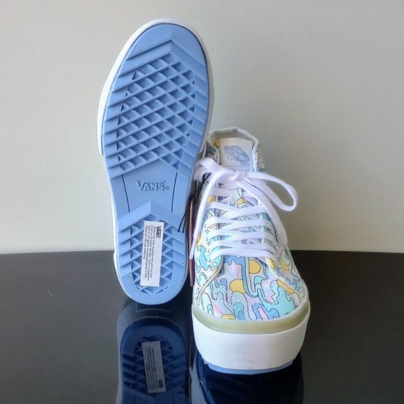 Vans Women's Sk8-Hi Tapered Stacked / Platform UV Ink Sunwaves Canvas Sneaker - Picture 13 of 15